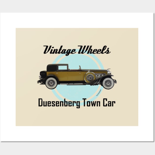 Vintage Wheels - Duesenberg Town Car Wall Art by DaJellah